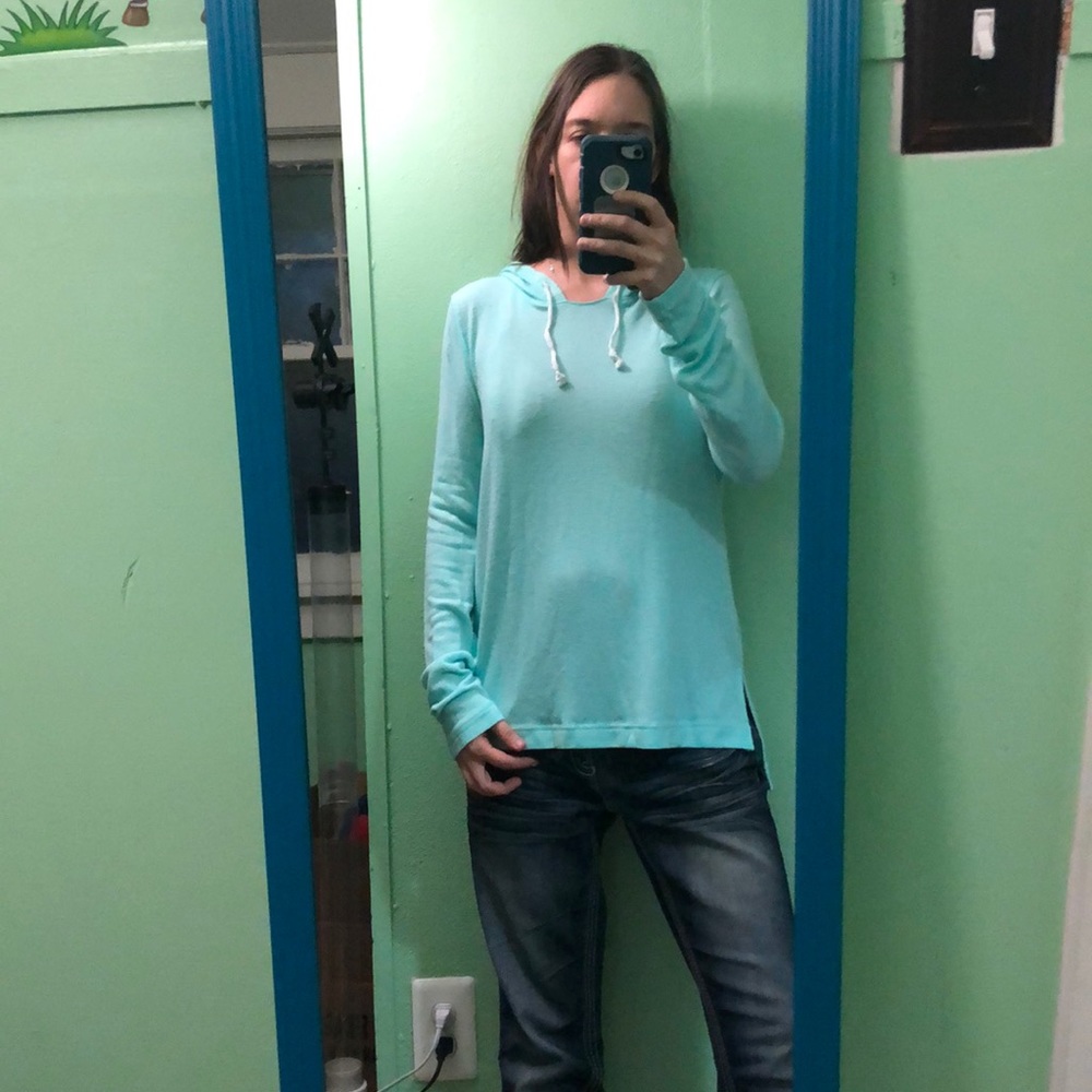 american heritage green hoodie size L